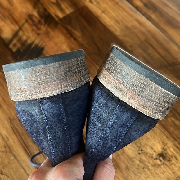 Mark Nason Men’s 11.5 Navy Suede Lace Up Chukka Boots. Like New main image 7